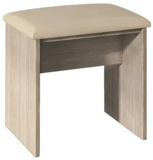 Vienna Padded Dressing Stool - Oak image