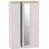 Vienna Tall 3 Door Triple Wardrobe with Mirror - Kaschmir Ash