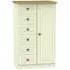 Warwick 1 Door Midi Wardrobe - Cream, Oak