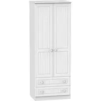 Warwick 2 Door 2 Drawer Tall Wardrobe - White
