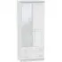 Warwick 2 Door Combi Wardrobe with Mirror - White