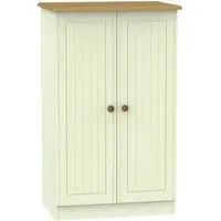 Warwick 2 Door Midi Wardrobe - Cream, Oak