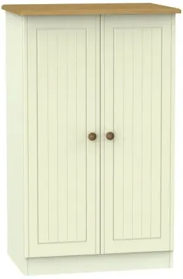 Warwick 2 Door Midi Wardrobe - Cream, Oak