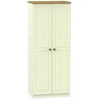 Warwick 2 Door Wardrobe - Cream, Oak
