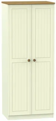 Warwick 2 Door Wardrobe - Cream, Oak