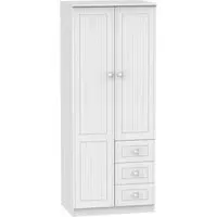Warwick 2 Door Wardrobe with 3 Drawers - White