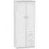 Warwick 2 Door Wardrobe with 3 Drawers - White