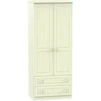 Warwick 2 Door Wardrobe with Drawers - Cream