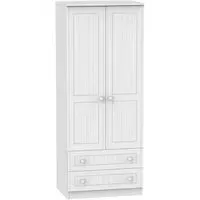 Warwick 2 Door Wardrobe with Drawers - White