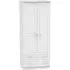 Warwick 2 Door Wardrobe with Drawers - White