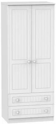 Warwick 2 Door Wardrobe with Drawers - White