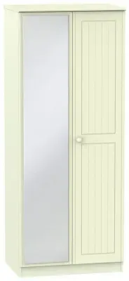 Warwick 2 Door Wardrobe with Mirror - Cream
