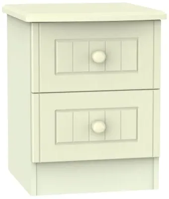 Warwick 2 Drawer Bedside Cabinet - Cream image