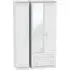 Warwick 3 Door Combi Wardrobe with Mirror and Drawers - White