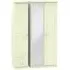 Warwick 3 Door Combi Wardrobe with Mirror - Cream