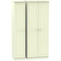 Warwick 3 Door Tall Wardrobe - Cream