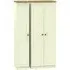 Warwick 3 Door Tall Wardrobe - Cream, Oak