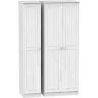 Warwick 3 Door Tall Wardrobe - White