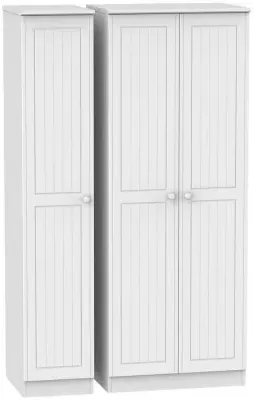 Warwick 3 Door Tall Wardrobe - White