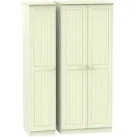Warwick 3 Door Triple Wardrobe - Cream