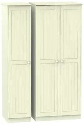 Warwick 3 Door Triple Wardrobe - Cream image