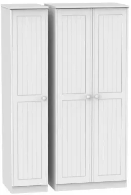 Warwick 3 Door Triple Wardrobe - White