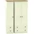 Warwick 3-Door Wardrobe with 4 Drawers - Cream, Oak