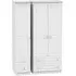 Warwick 3-Door Wardrobe with 4 Drawers - White