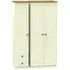 Warwick 3-Door Wardrobe with Drawers - Cream, Oak
