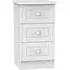 Warwick 3 Drawer Bedside Cabinet - White