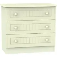 Warwick 3 Drawer Chest - Cream