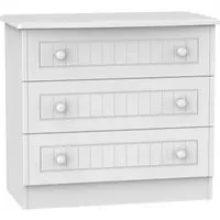 Warwick 3 Drawer Chest - White