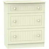 Warwick 3 Drawer Deep Chest - Cream