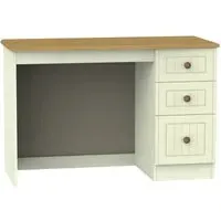 Warwick 3 Drawer Desk - Cream, Oak