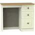 Warwick 3 Drawer Single Dressing Table - Cream, Oak