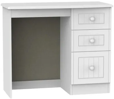 Warwick 3 Drawer Single Dressing Table - White