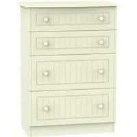 Warwick 4 Drawer Deep Chest - Cream