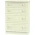 Warwick 4 Drawer Deep Chest - Cream