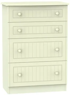 Warwick 4 Drawer Deep Chest - Cream image
