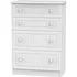 Warwick 4 Drawer Deep Chest - White