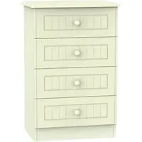 Warwick 4 Drawer Midi Chest - Cream