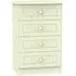 Warwick 4 Drawer Midi Chest - Cream
