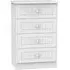 Warwick 4 Drawer Midi Chest - White