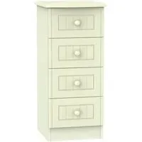 Warwick 4 Drawer Narrow Chest - Cream