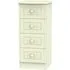 Warwick 4 Drawer Narrow Chest - Cream