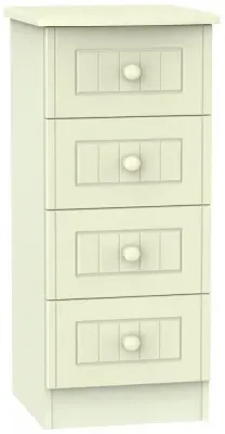 Warwick 4 Drawer Narrow Chest - Cream image