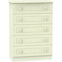 Warwick 5 Drawer Chest - Cream