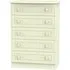 Warwick 5 Drawer Chest - Cream