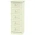 Warwick 5 Drawer Narrow Chest - Cream