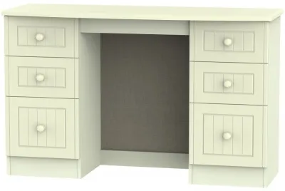 Warwick 6 Drawer Double Dressing Table - Cream